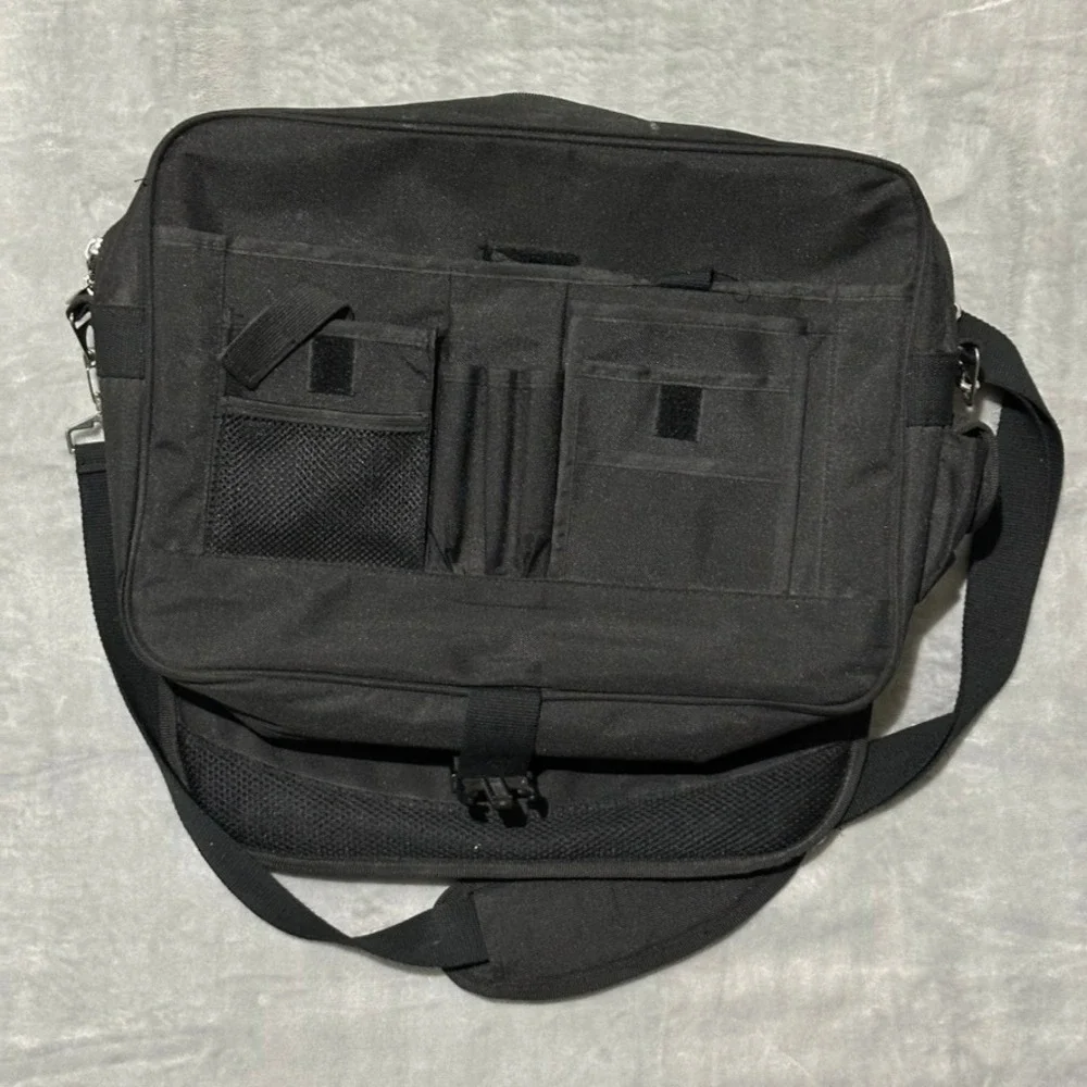 Black Messenger Bag Laptop Bag Work Bag Crossbody‎ Strap